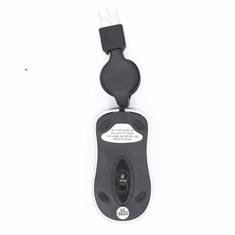 Mini Travel USB Optical Mouse / Retractable Cable 8
