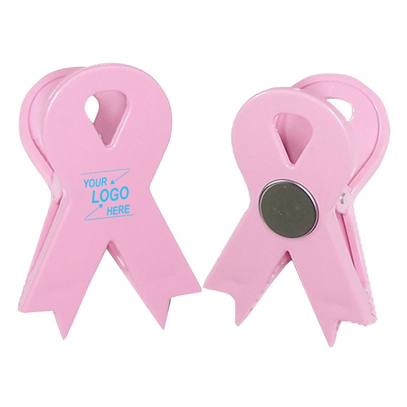 Pink Ribbon Magnetic Memo Clip Holder 2