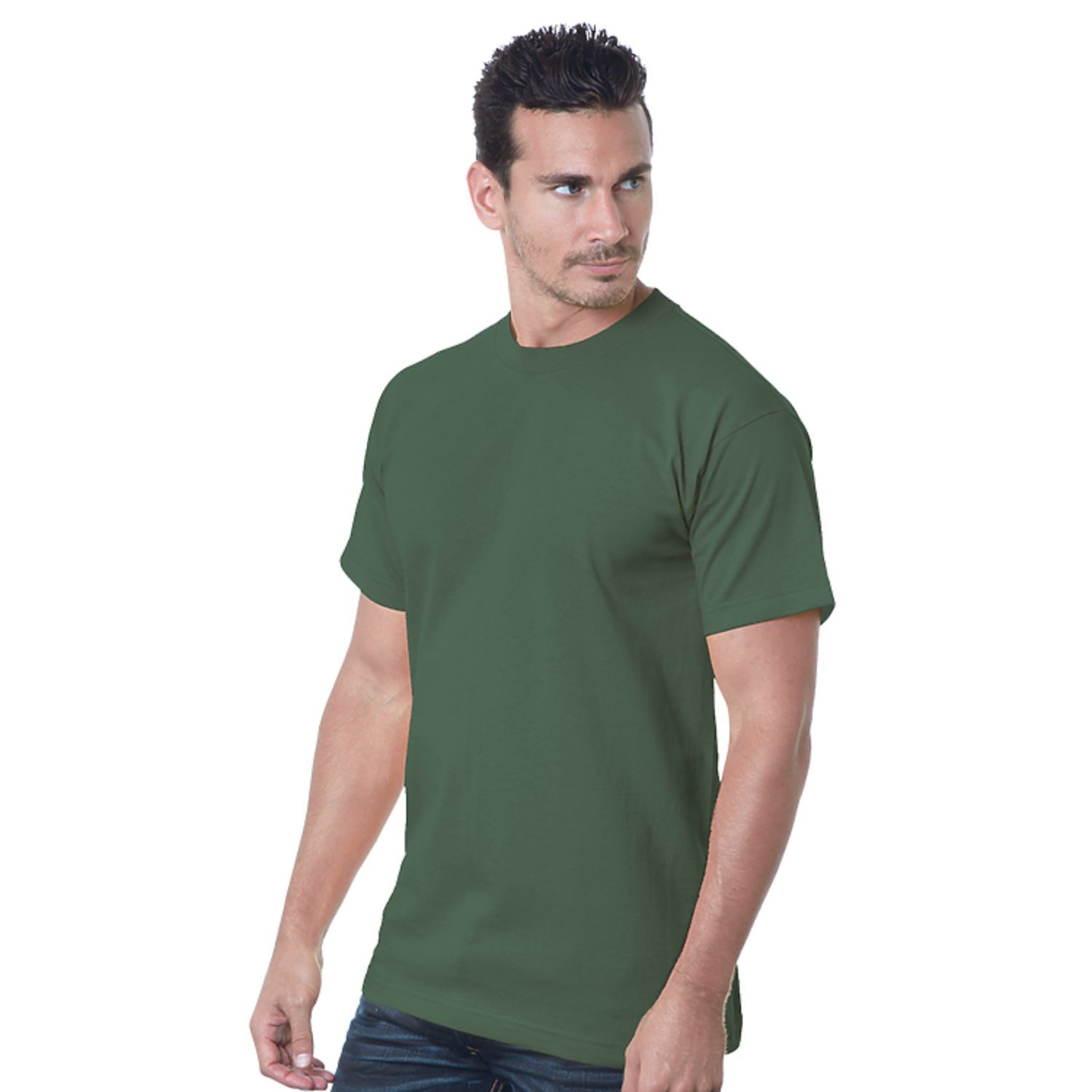 USA-Made 100% Pre-Shrunk Heavyweight Crew Tee Shirt