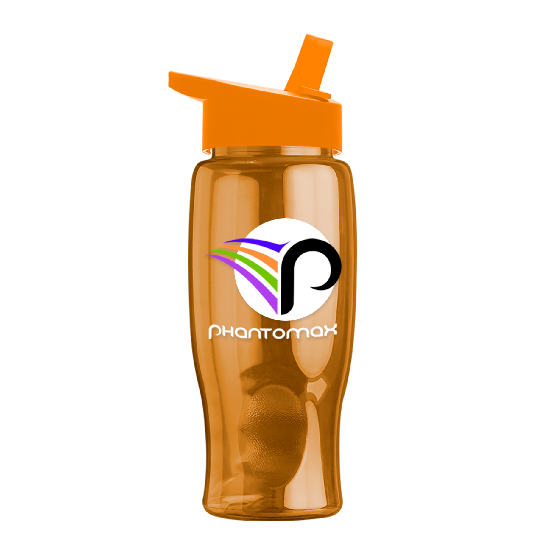 Poly-pure - 27 oz. Transparent Bottle with Flip Straw and Digital Imprint 8