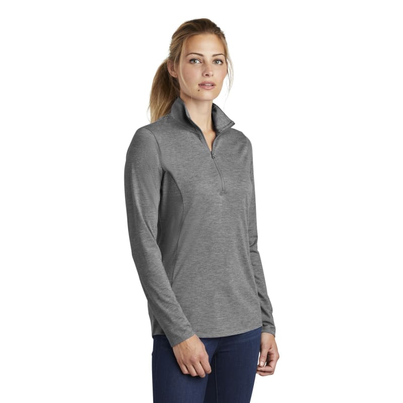 Sport-Tek Women's PosiCharge Tri-Blend Wicking 1/4-Zip Pullover. 30