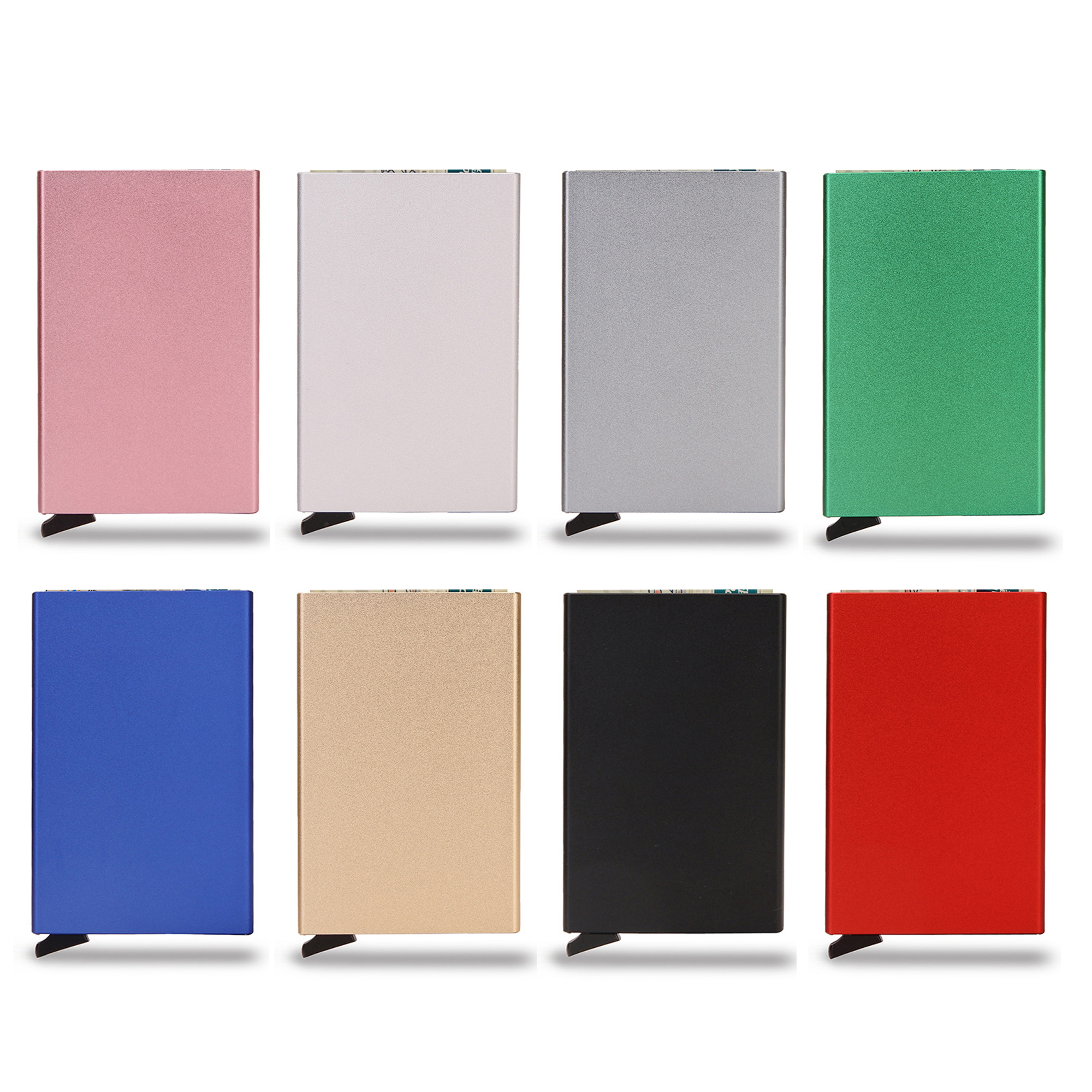 Aluminum RFID Blocking Pop Up Wallet Credit Card Holder 3