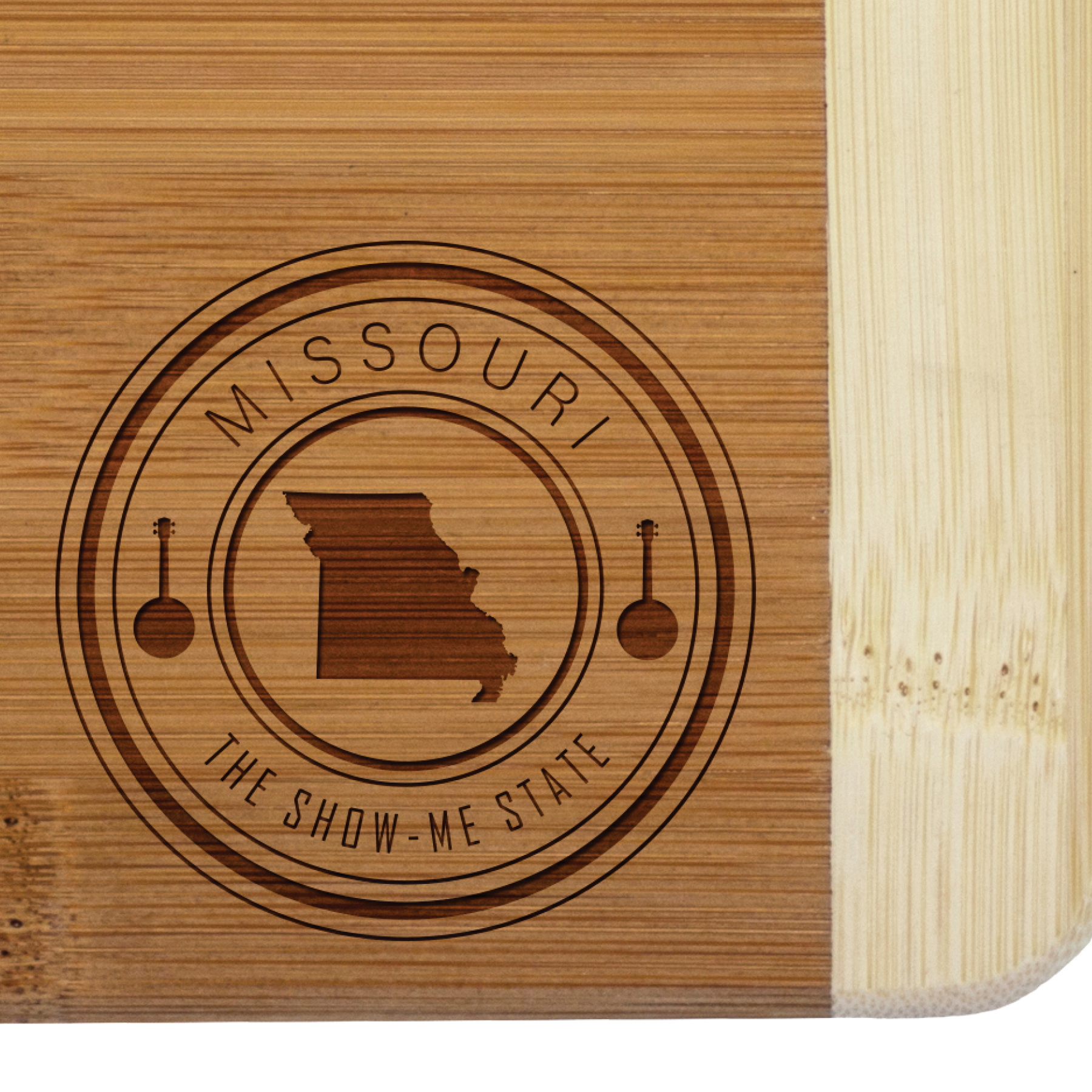 Missouri State Stamp 2-Tone Bar Board 3