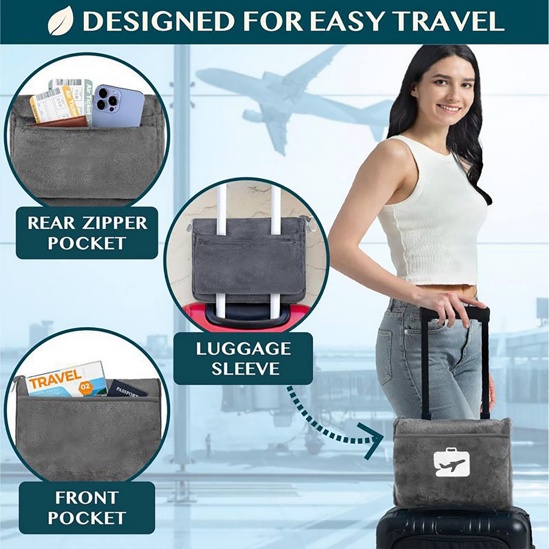 2-in-1 Flannel Travel Blanket 6
