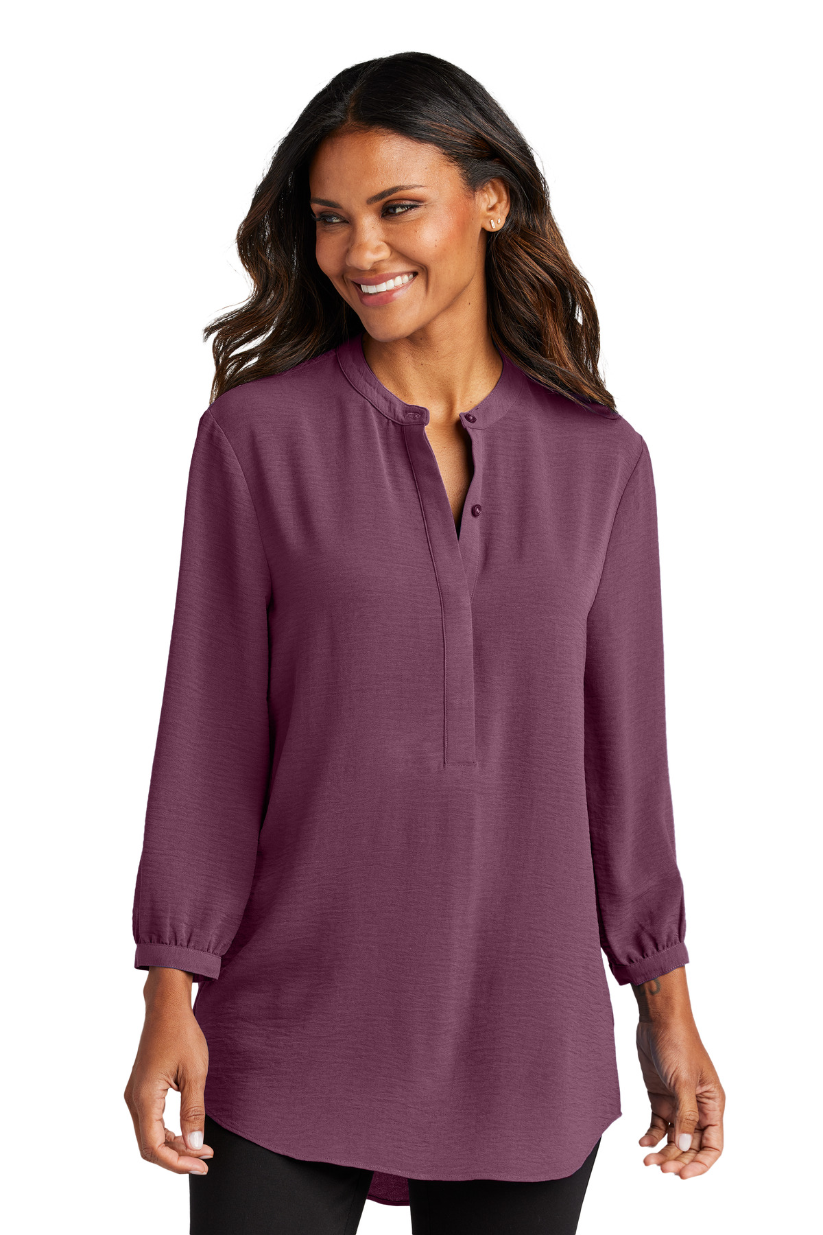 Port Authority Women's 3/4-Sleeve Textured Crepe Tunic LW713 21