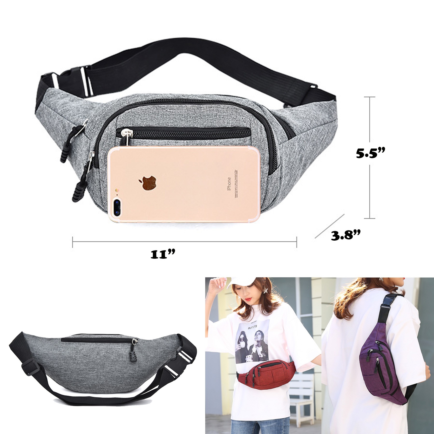 Travel Canvas Waist Bags 2