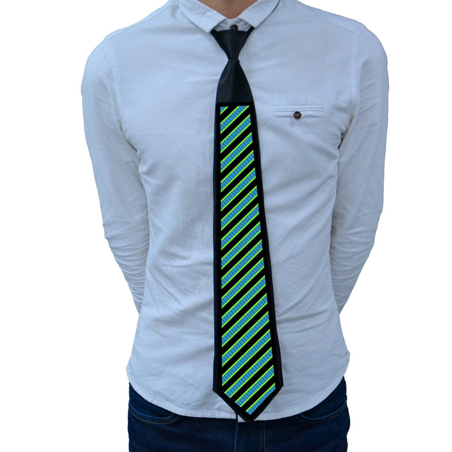 Nylon Adjustable LED Light Up Tie 7