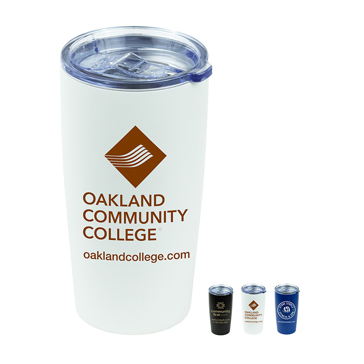 "COLUMBIA" 20 oz Powder Coated Double Wall Insulated Stainless Steel Tumbler 1