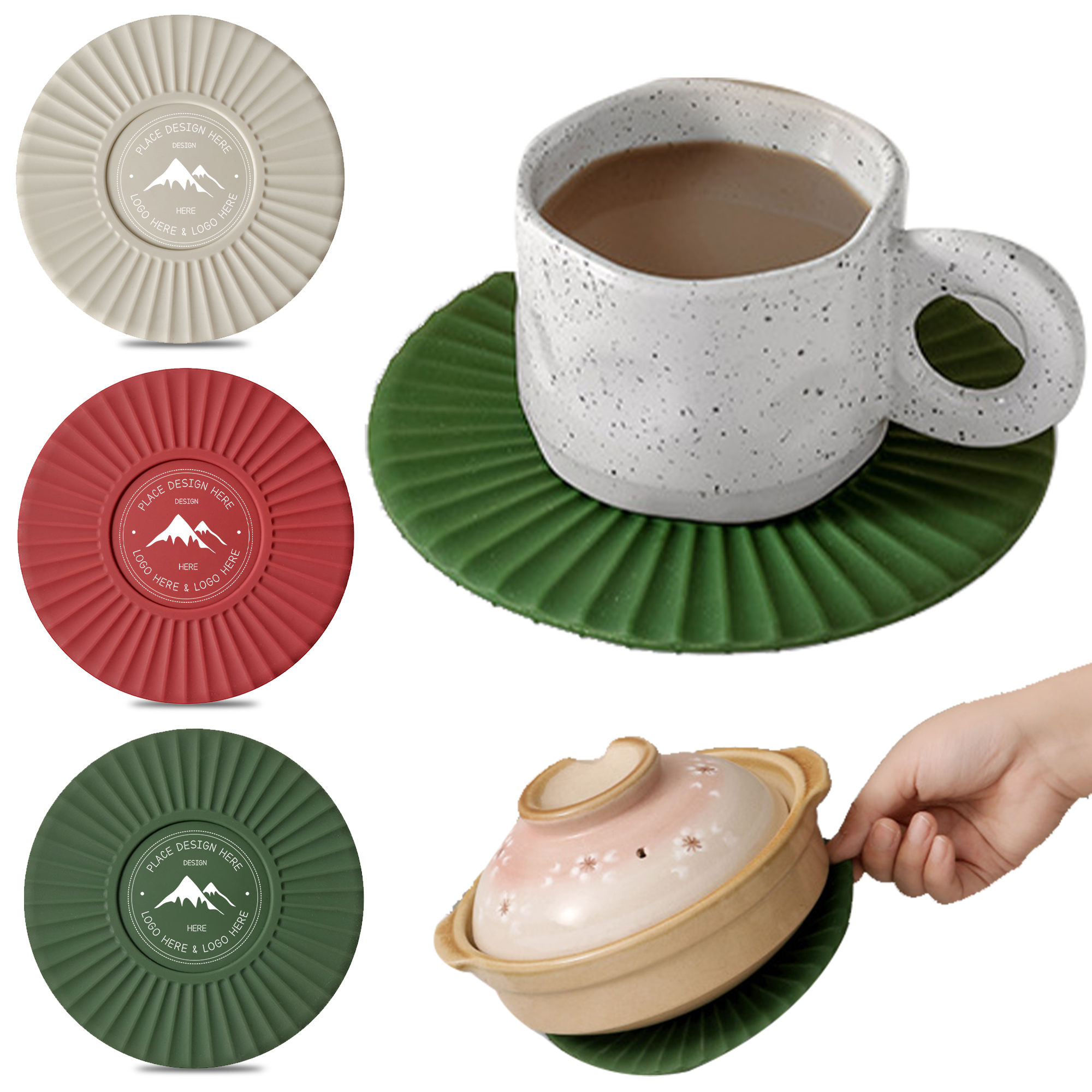Thickened Silicone Coaster Desk Tabletop Protection Decor 2