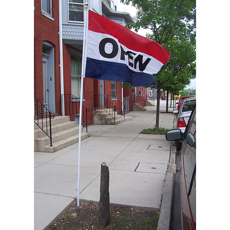9' x 1" White Aluminum Rotating Pole 5