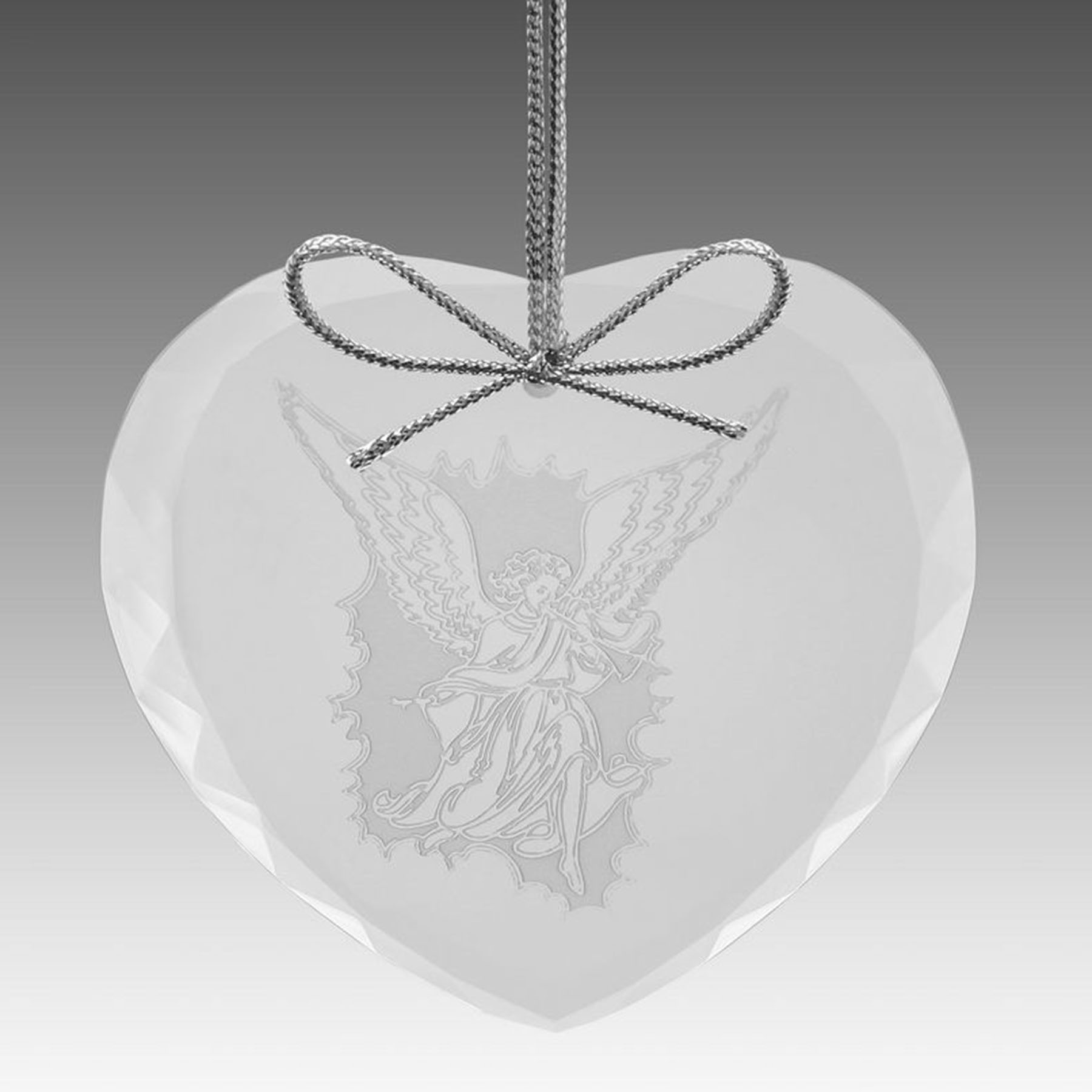 3" Heart Starfire Glass Faceted Ornament 1