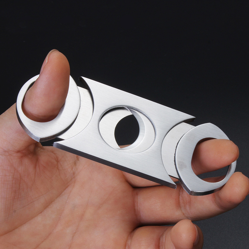 3D Laser Engraved Stainless Steel Hand Cigar Cutter 9