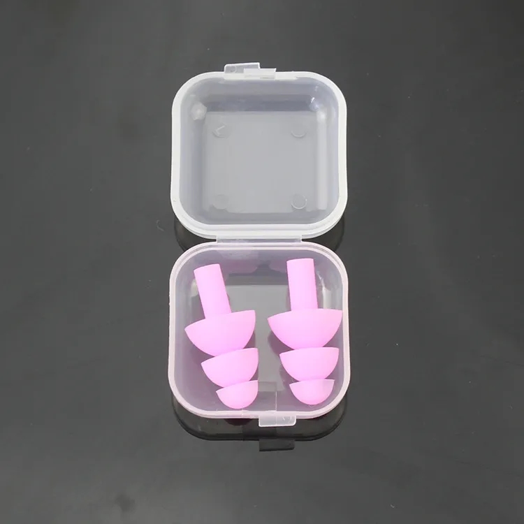 Custom logo silicone Swimming earplug noise reduction 5