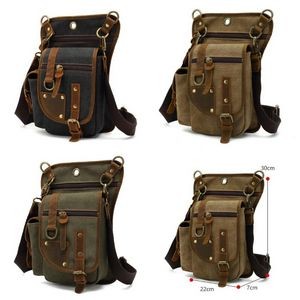 Canvas Drop Leg Bag Tactical Thigh Outdoor Waist Pack 1