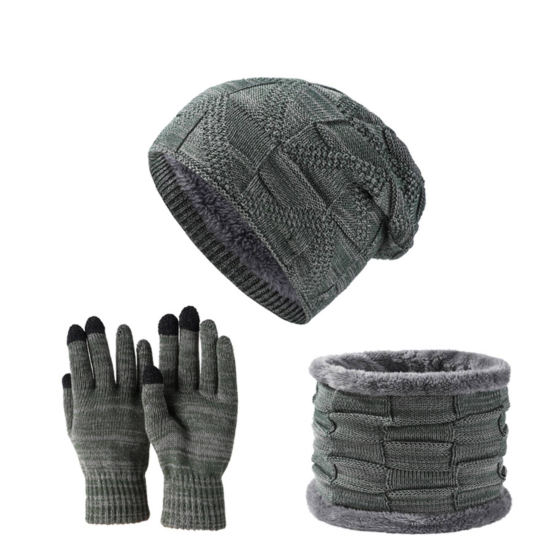 Winter Beanie Hat Scarf and Touch Screen Gloves Set 5