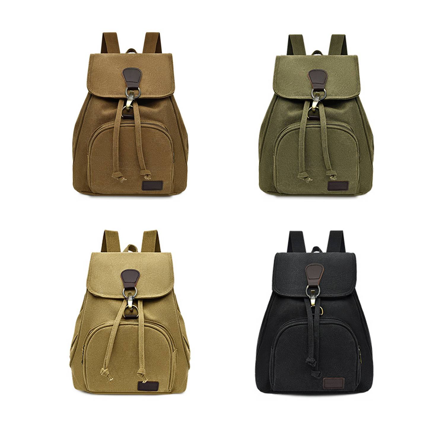 Casual, Simple and Versatile Women's Canvas Backpack 6