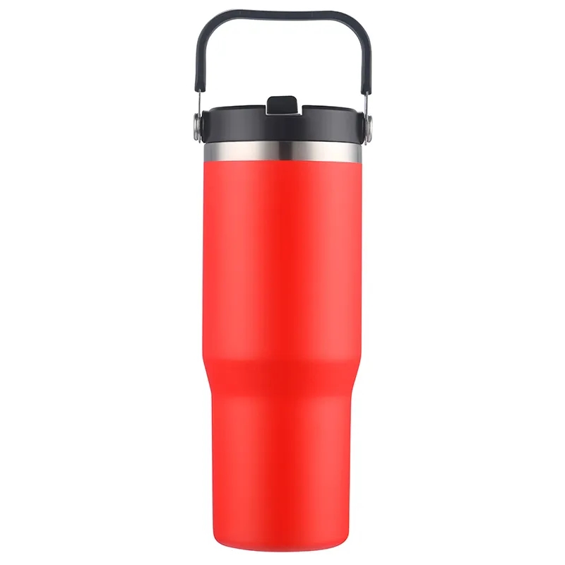 30 Oz. Vacuum Travel Tumbler w/ Flip Straw Lid 8