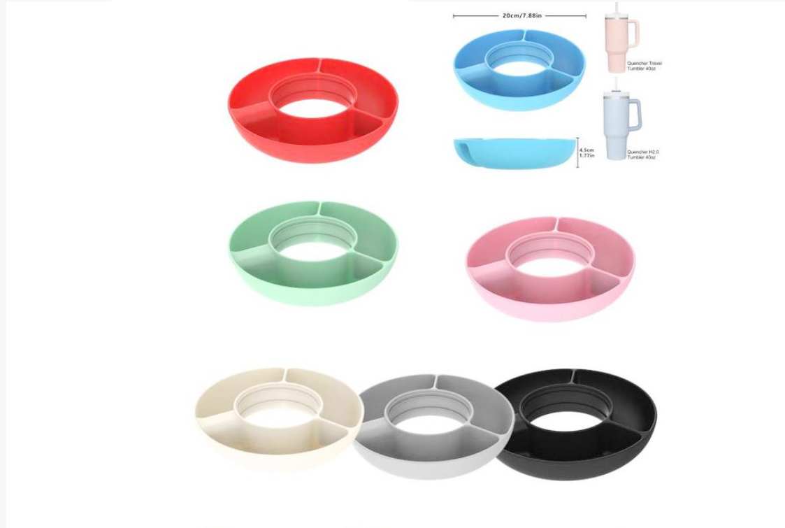 BPA Free Silicone Snack Platter for 40oz Tumbler 1
