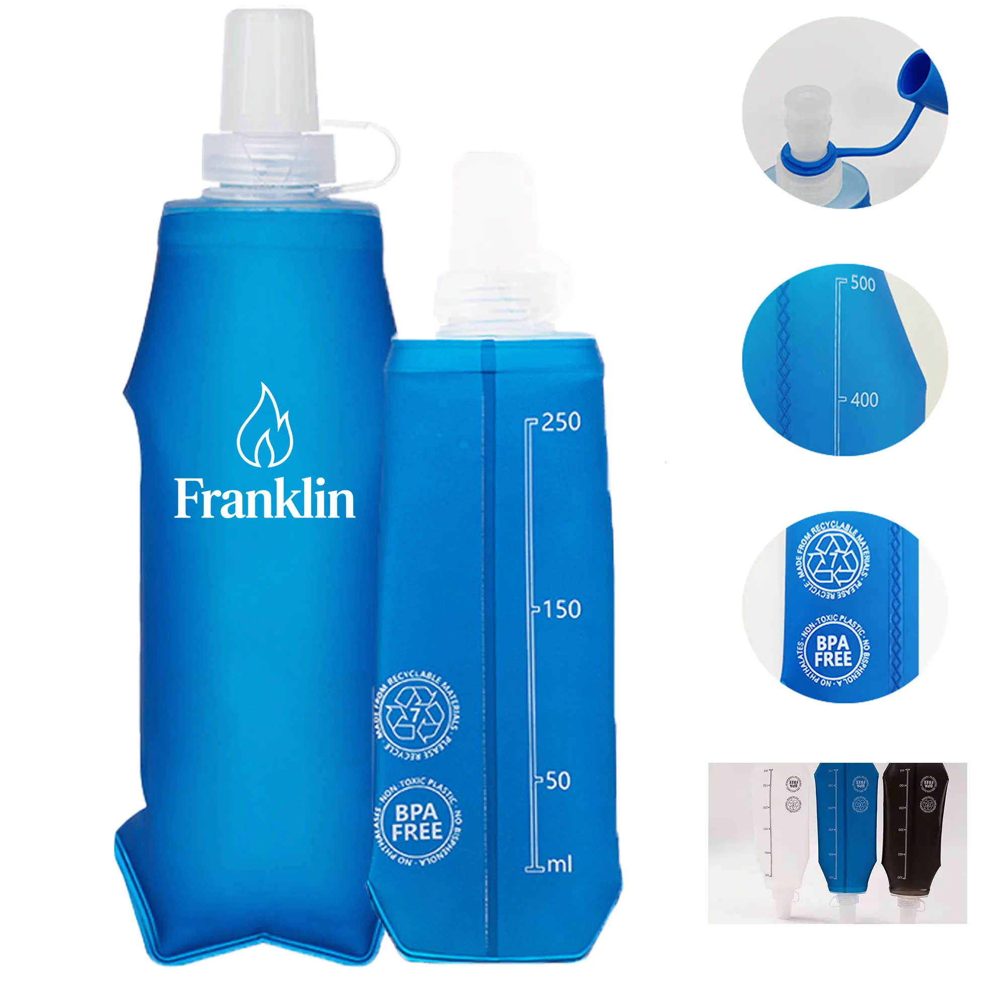 17oz TPU Foldable Outdoor Soft Water Bottle 1