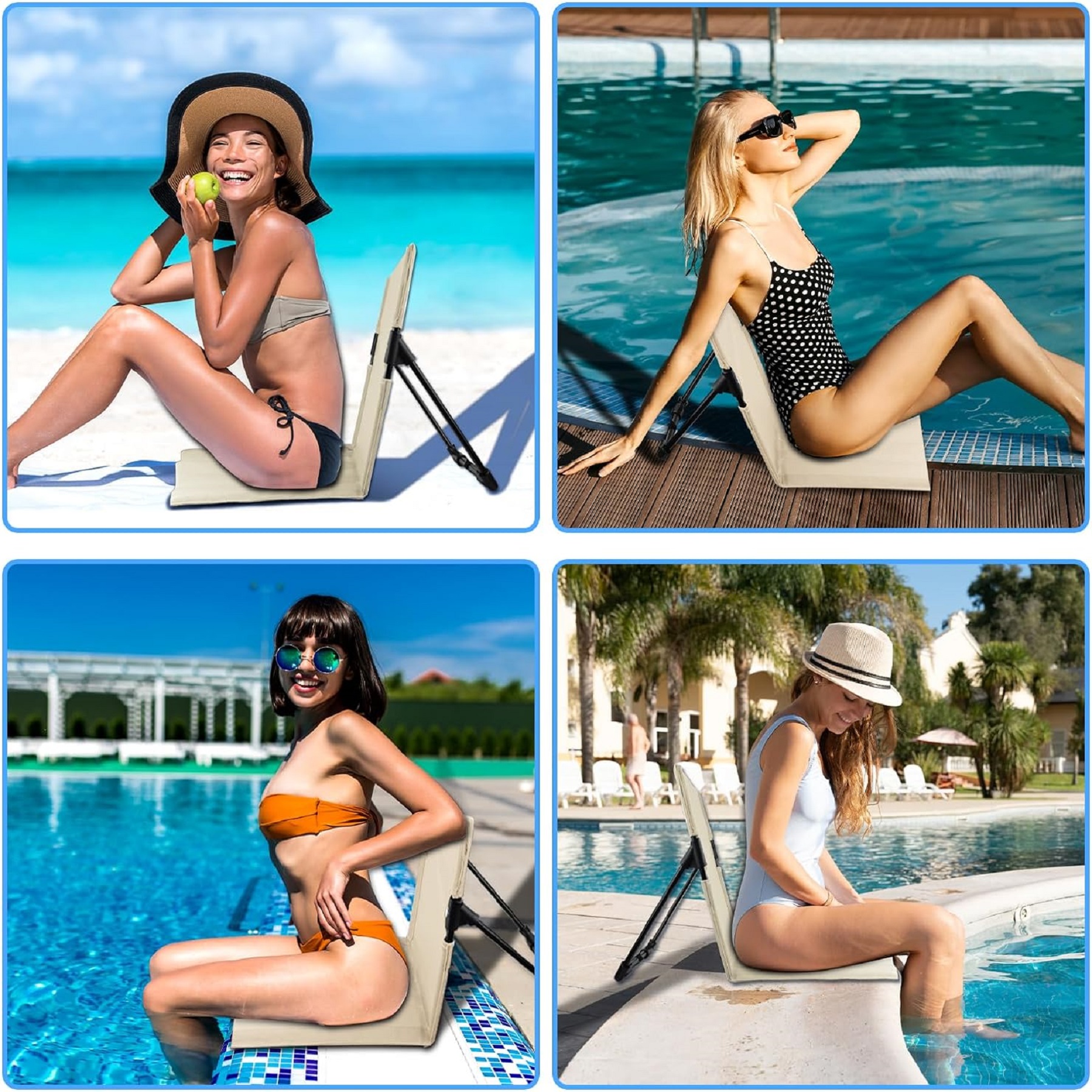 Foldable Seat for Poolside Chairs 7