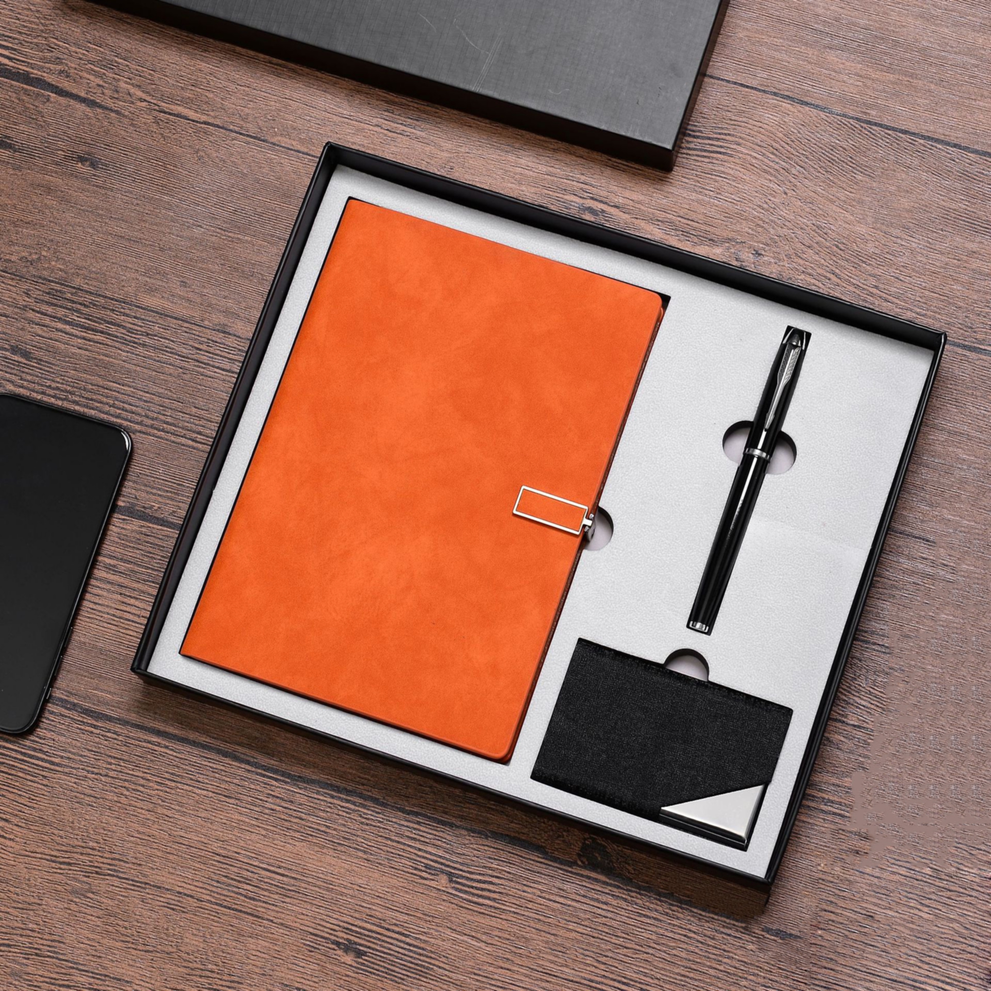 Leather Business Notebook Gift Set 1