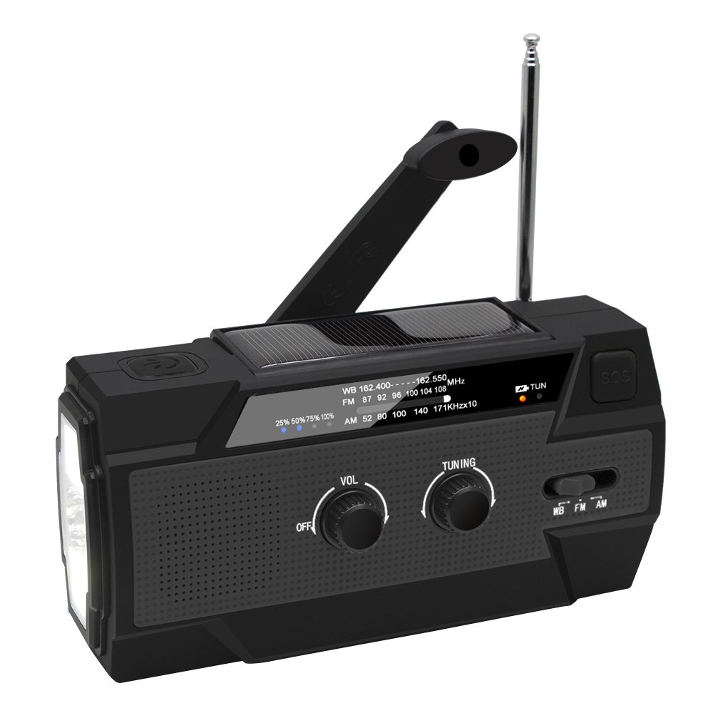 ResQ Emergency Hand Crank Radio – 4000mAh Power Bank, Solar, 1W Flashlight & Motion Sensor Lamp 5