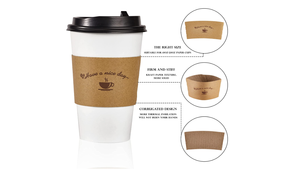 Kraft Paper Coffee Cup Clutch Sleeve 2