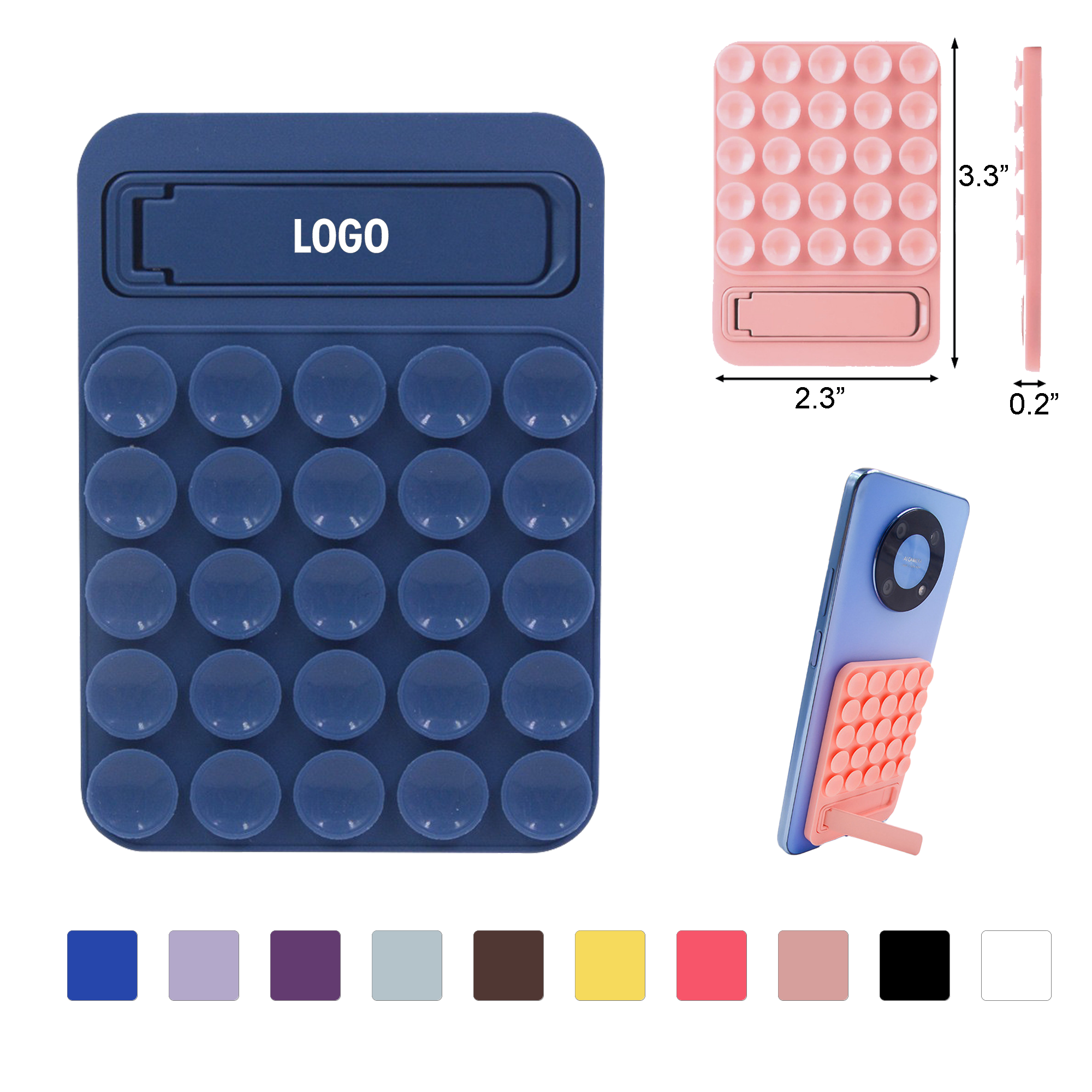 Silicone Suction Phone Stand With 25 Grip Pads For Hands Free Use 2