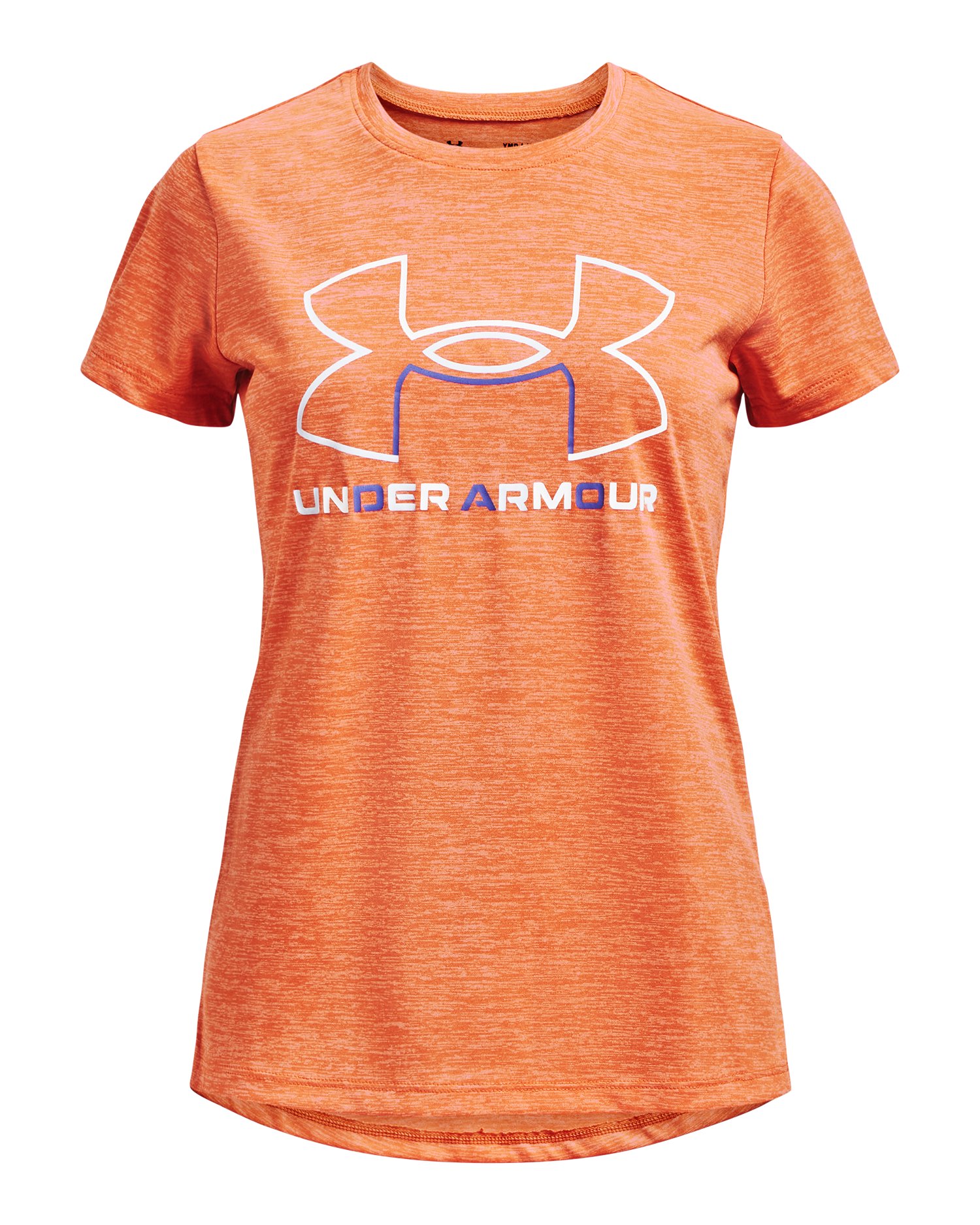 UA Tech Big Logo Twist Girls' Short Sleeve 6
