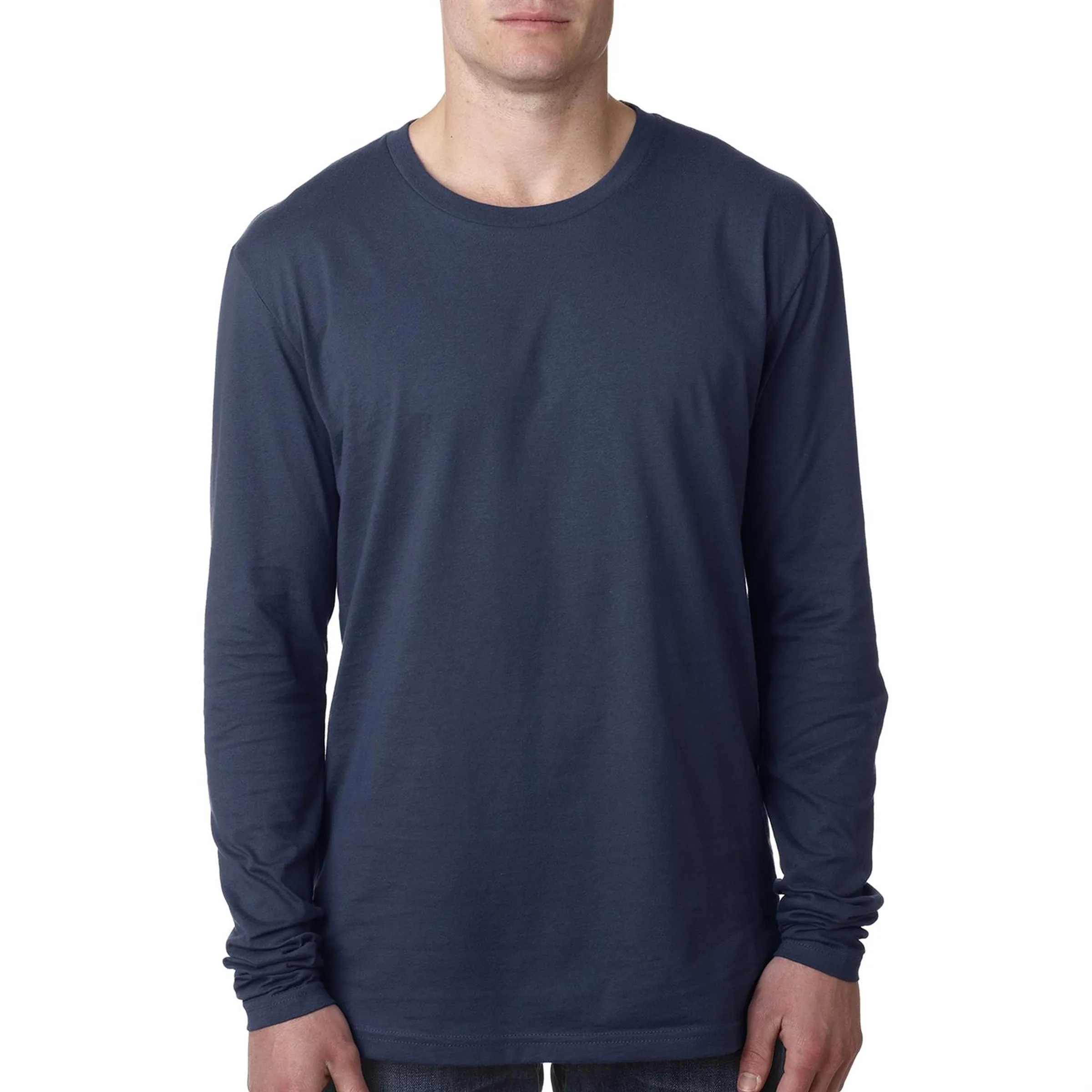 Next Level Men's Cotton Long-Sleeve Crew 15
