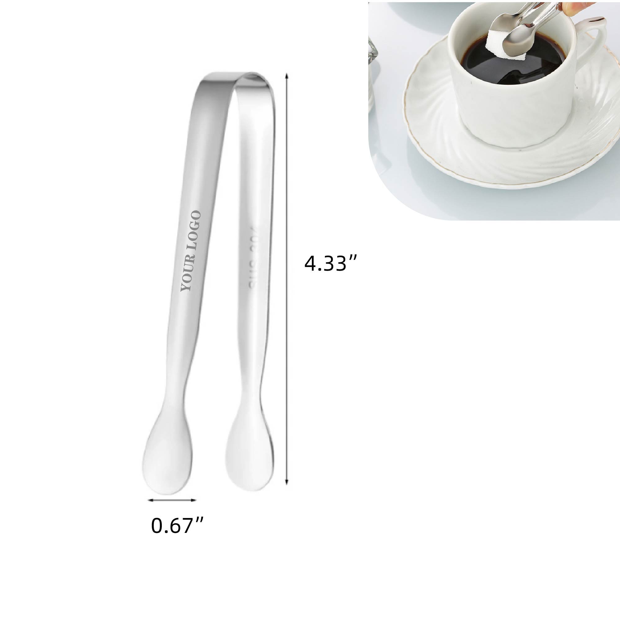 MOQ 10 pcs Stainless Sugar Cube Tongs 2