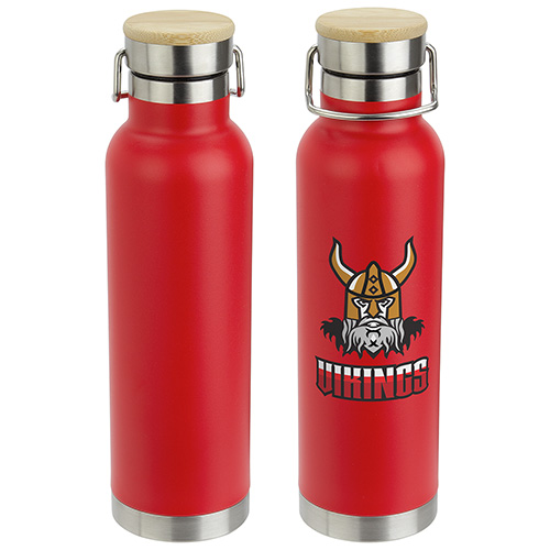 Cusano 22 oz Vacuum Insulated Stainless Steel Bottle with Bamboo Cap, custom water bottle with logo imprint 34