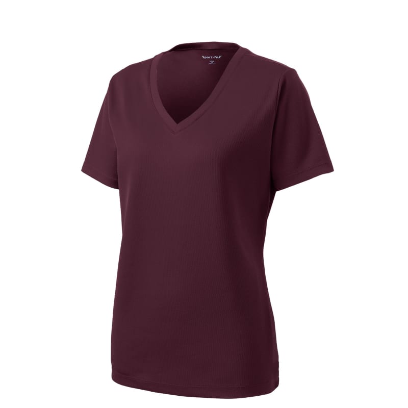 Sport-Tek Women's PosiCharge RacerMesh V-Neck Tee. 107