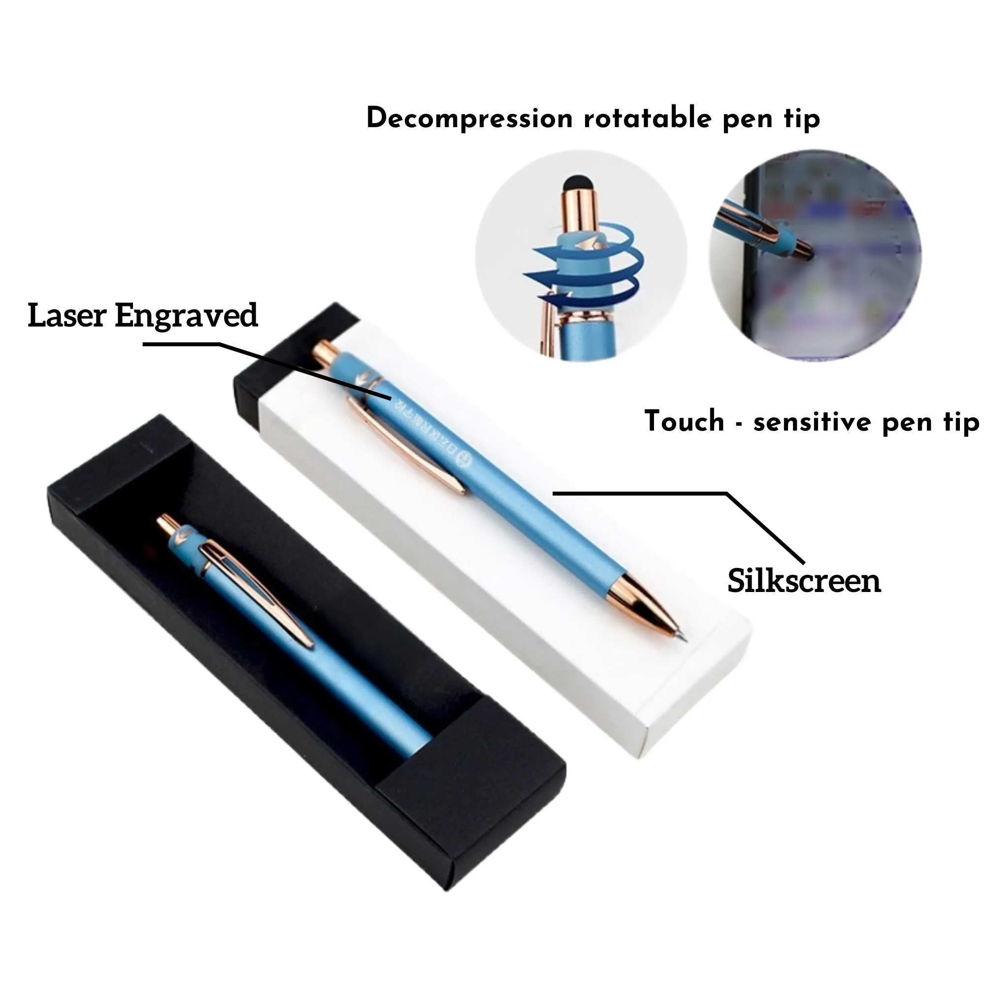 Custom Logo Metallic Gift Pen Set in Box, Stylish & Promotio 3