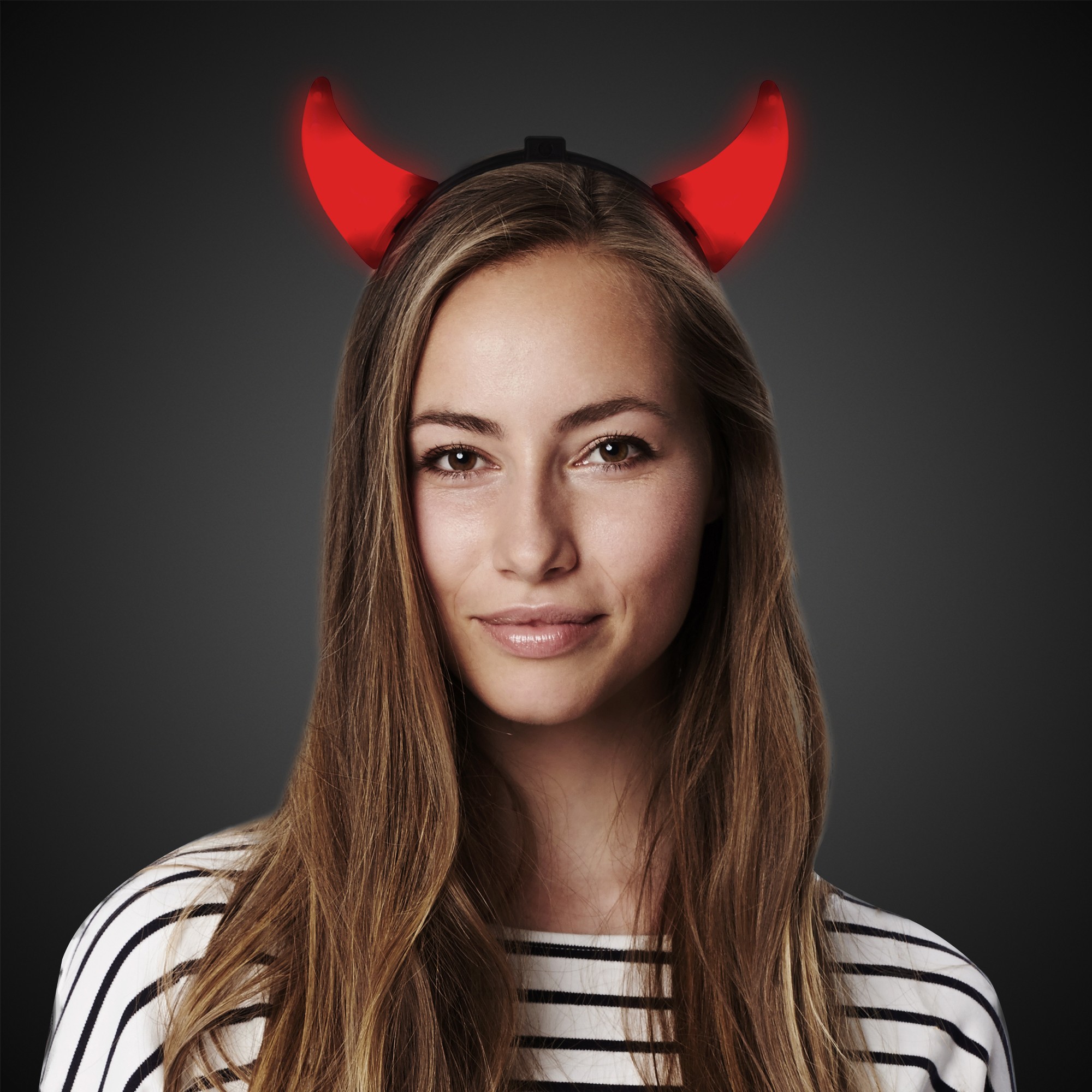 Light Up Red Devil Horn Headboppers
