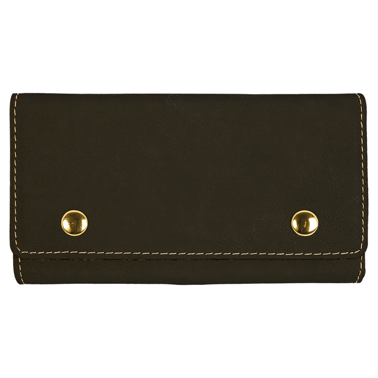 Black/Gold Leatherette Card & Dice Set 2