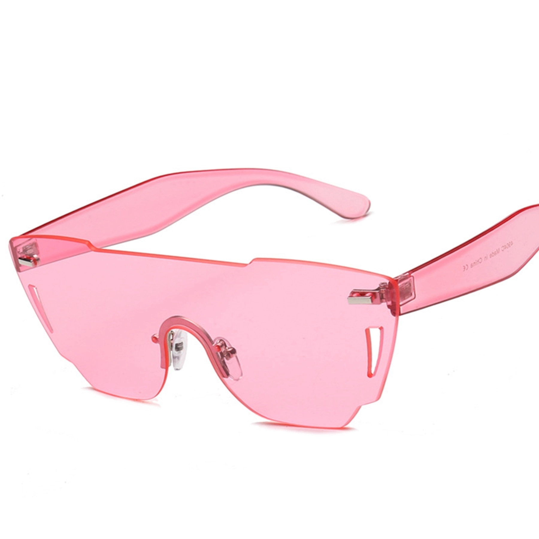 Oversized Rimless Carved Sunglasses 12