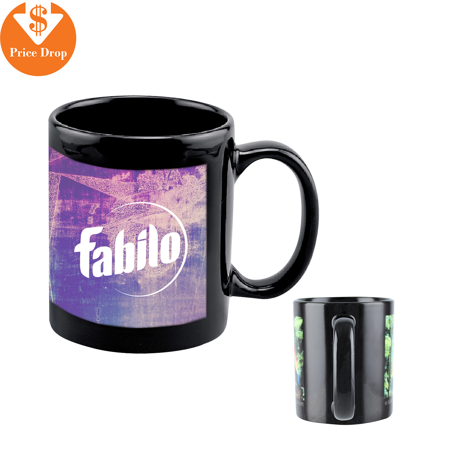 11 Oz Full Color Black Stoneware Executive Mug 1