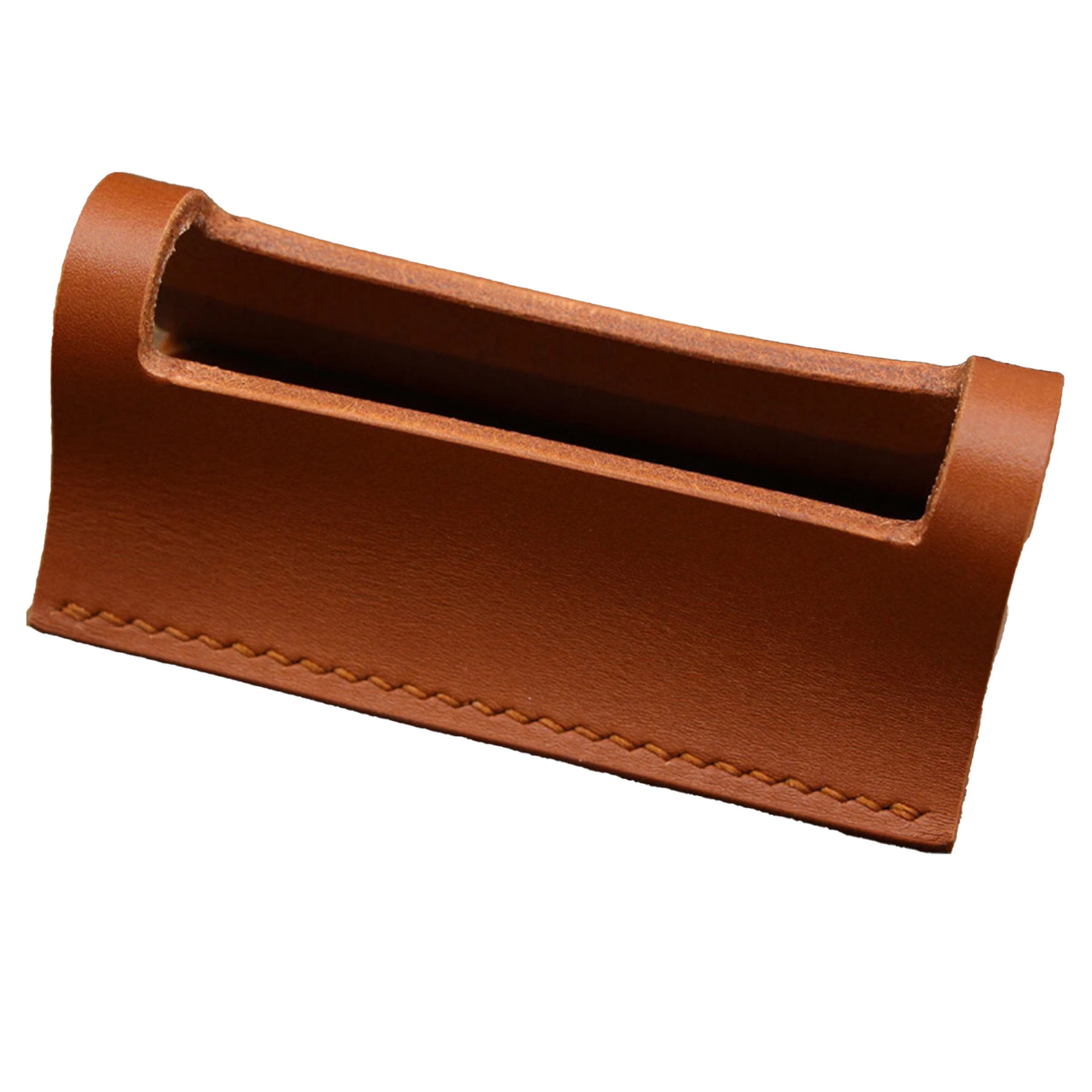 Leather Business Card Holder Stand 2