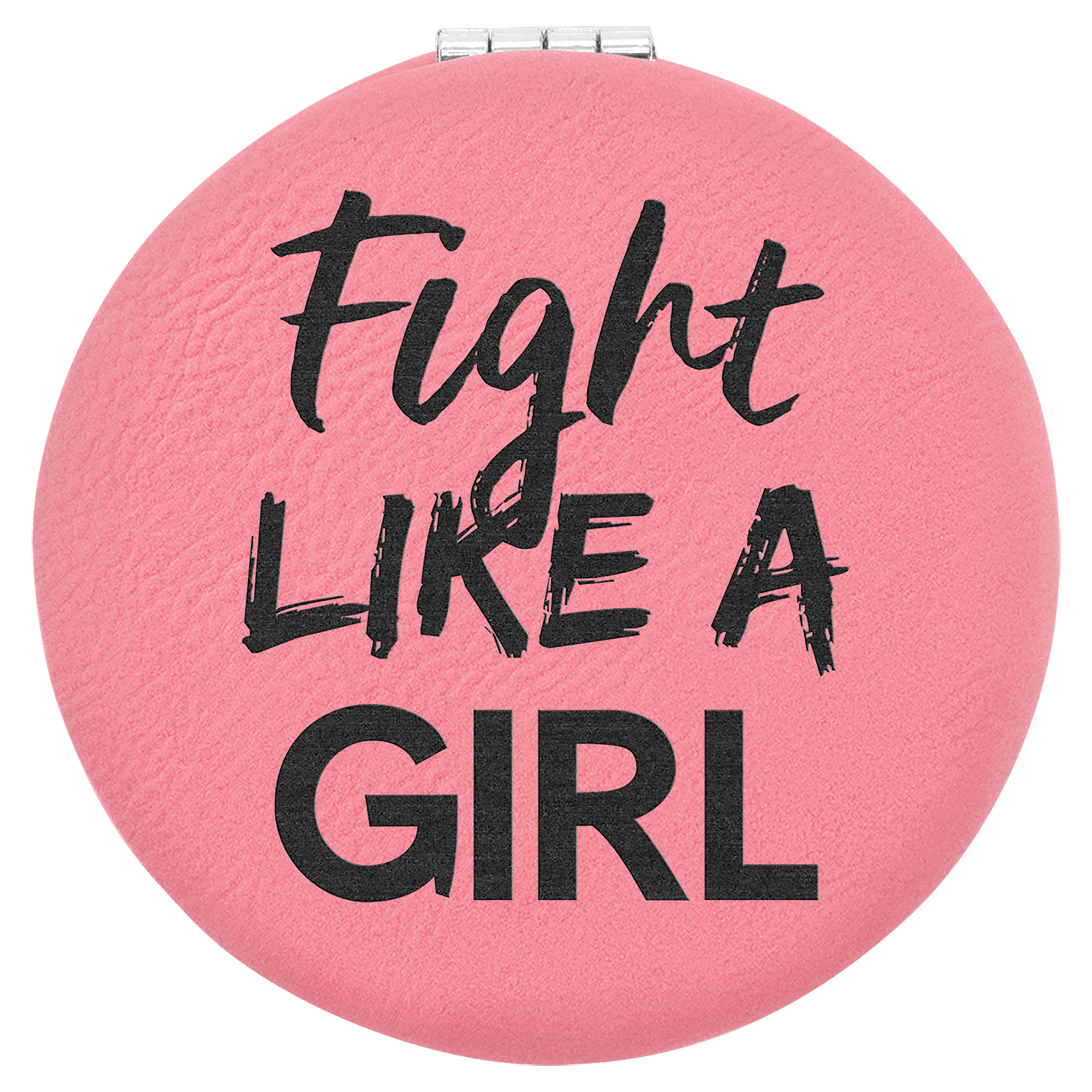2 1/2" Laserable Leatherette Compact Mirror 6