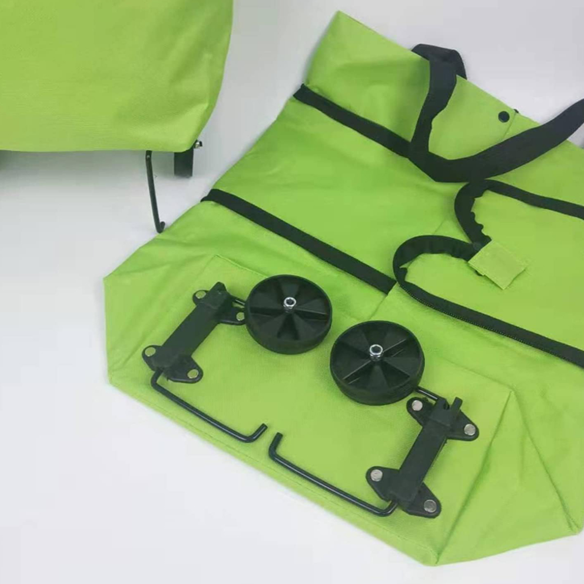 Foldable Rolling Shopping Grocery Cart Tote Bag with Wheels 2