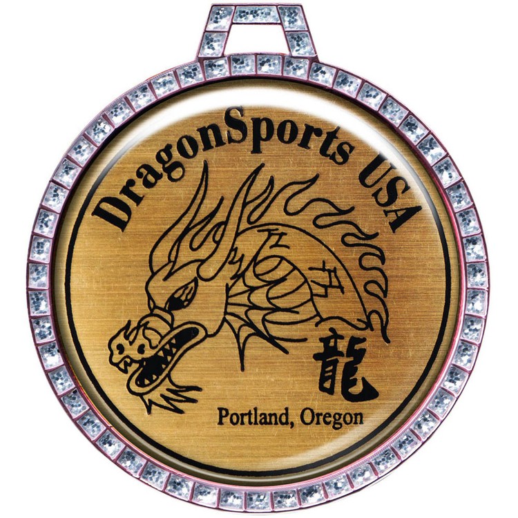 Express Vibraprint™ Clear Glitter Insert Medal (2-1/4") 1