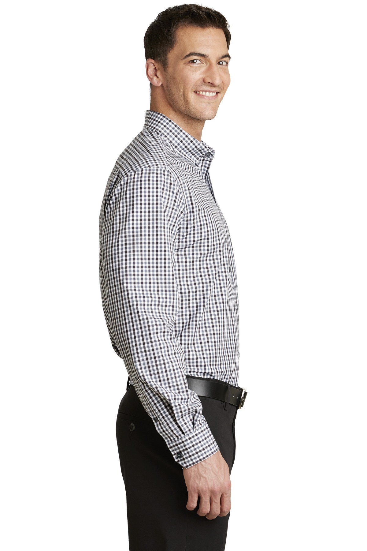 Long Sleeve Gingham Easy Care Shirt