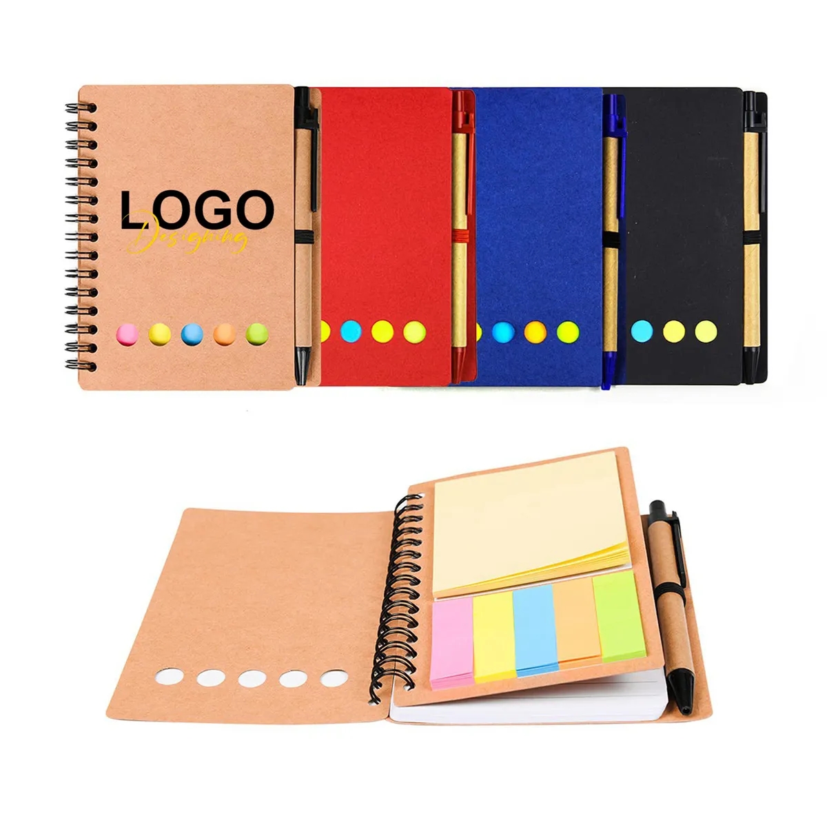 Full Color Note Caddy &  Pen Set 2