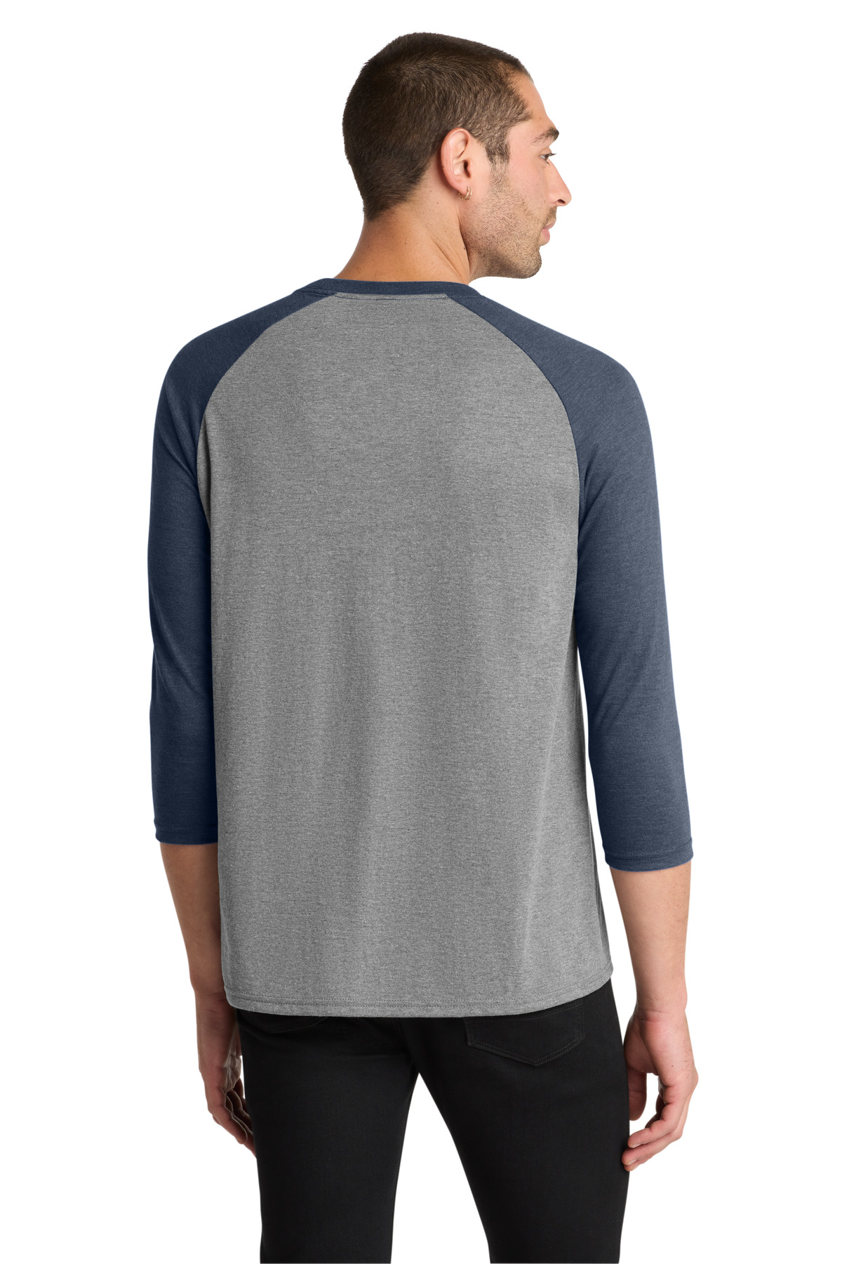 District Perfect Tri 3/4-Sleeve Raglan. DM136 76
