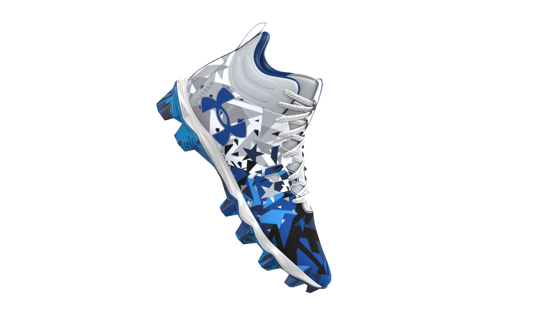 Boys' UA Spotlight Franchise 3 RM USA Jr. Football Cleats  2