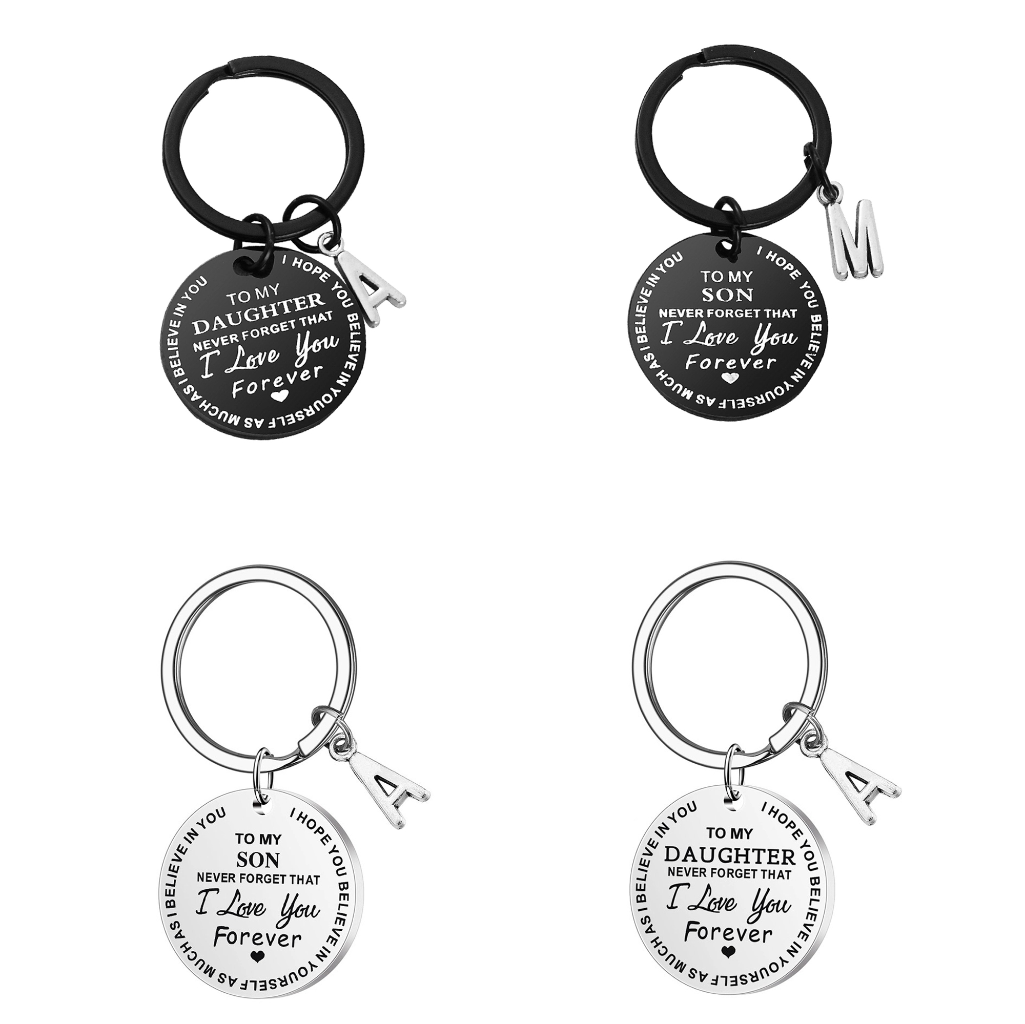 Stainless Steel Round Keychain 1