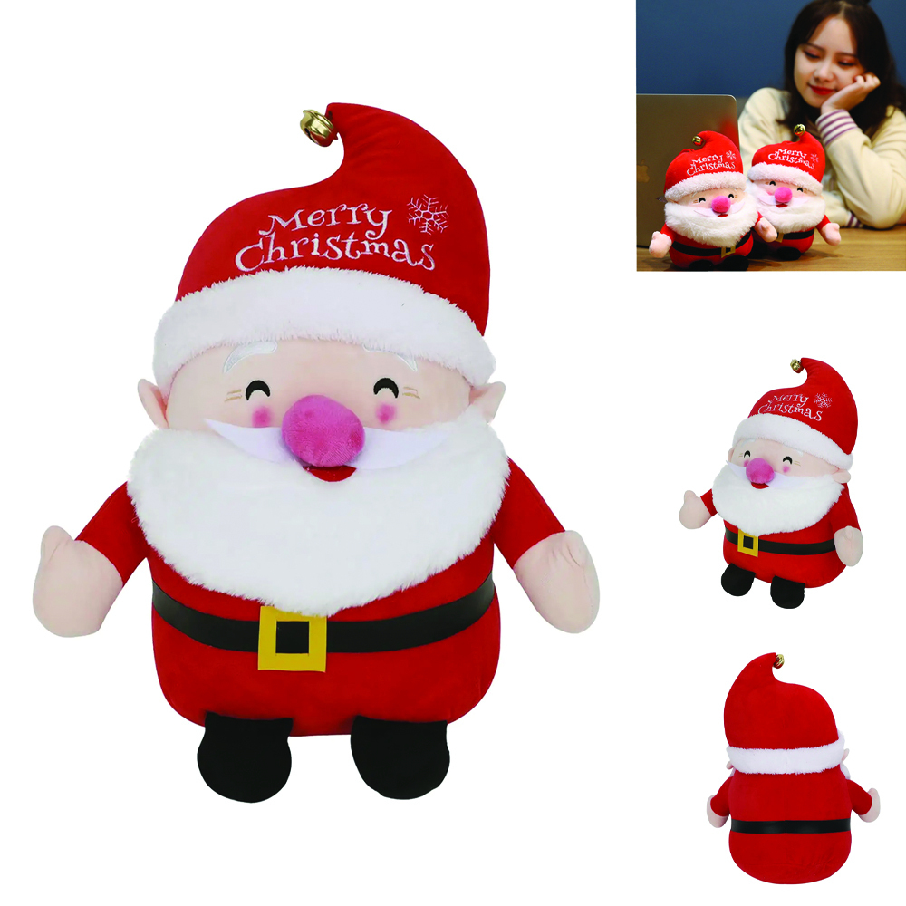 Santa Claus Plush Toy with Logo on Hat 2