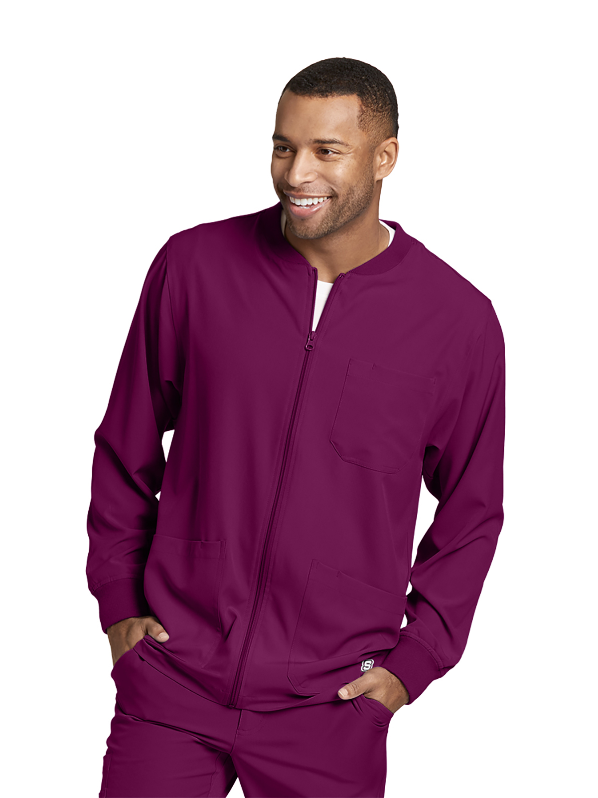 Skechers - Men's Three-Pocket Zip-Up Structure Warm-Up Scrub Jacket 11