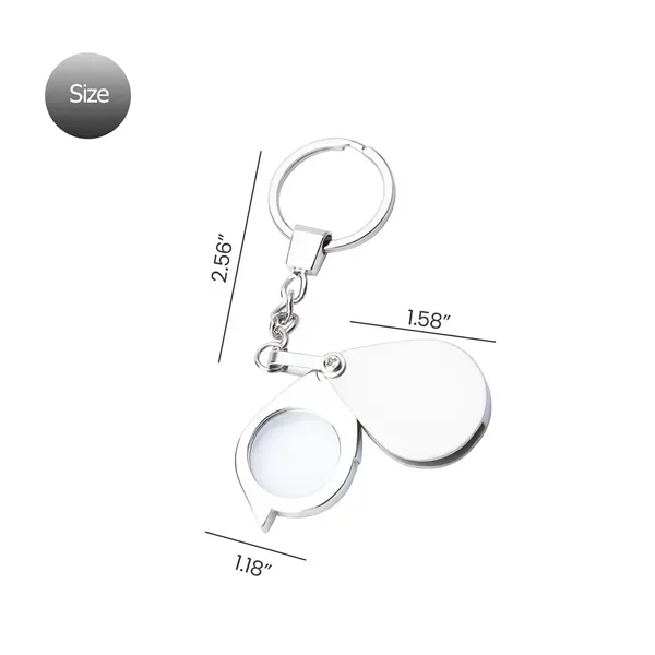 Premium Metal Keychain Magnifying Mirror - 10X Magnification 1